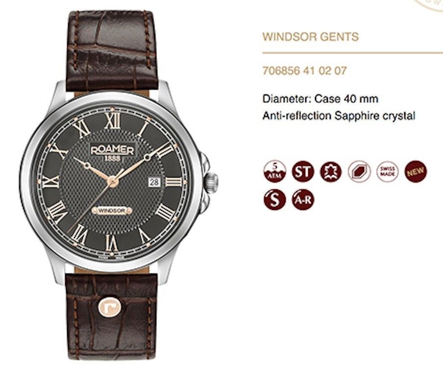 Roamer New Collection Windsor 706856 41 02 07 - Photo n°1