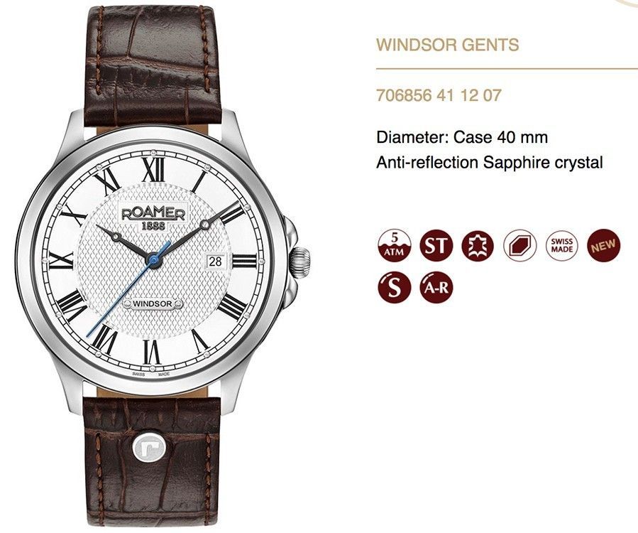 Roamer New Collection Windsor 706856 41 12 07 - Photo n°1