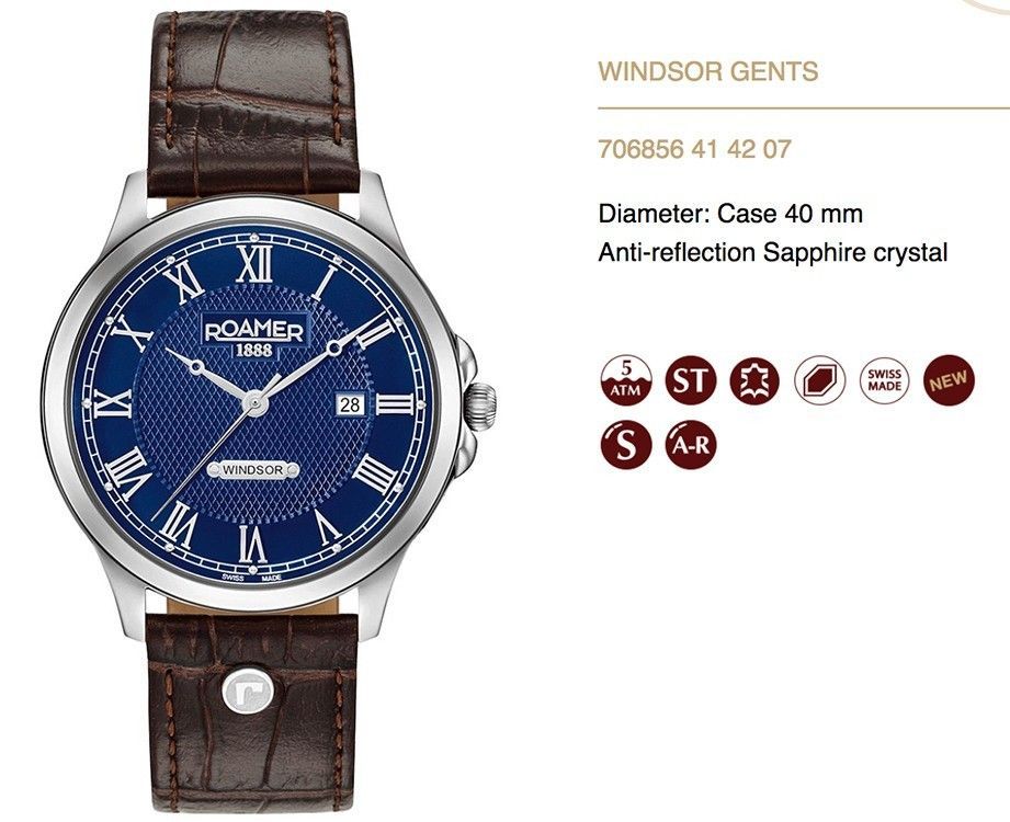 Roamer New Collection Windsor 706856 41 42 07 - Photo n°1