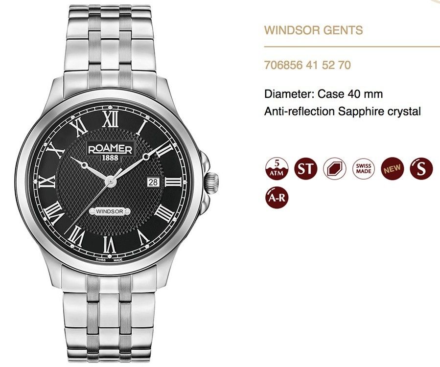 Roamer New Collection Windsor 706856 41 52 70 - Photo n°1