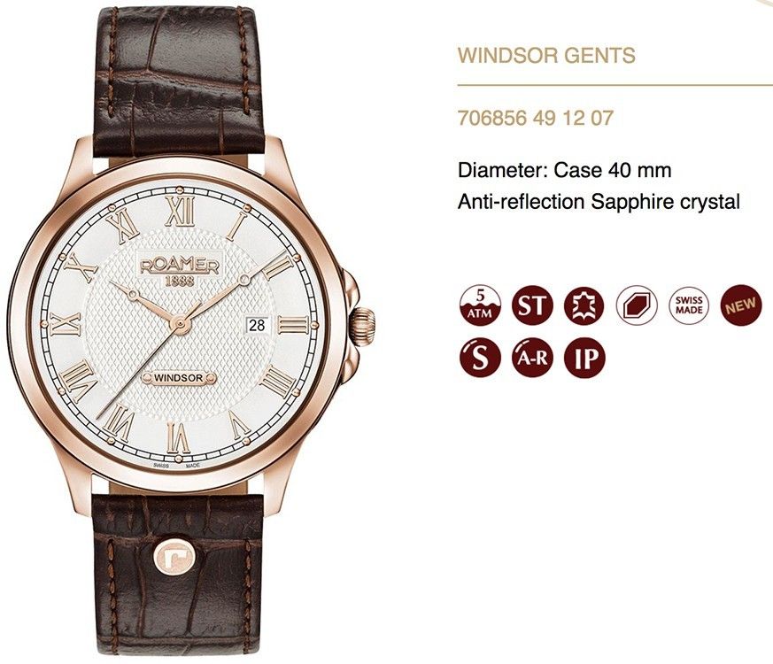Roamer New Collection Windsor 706856 49 12 07 - Photo n°1