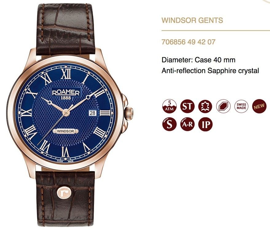 Roamer New Collection Windsor 706856 49 42 07 - Photo n°1