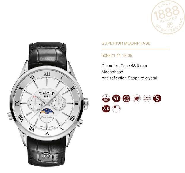 Roamer Superior Moonphase 508821 41 13 05 - Photo n°1