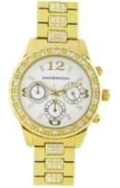 Roccobarocco Rb0043 Quartz Chrono Lady Strass Ss Gold Plated 38mm - Photo n°1