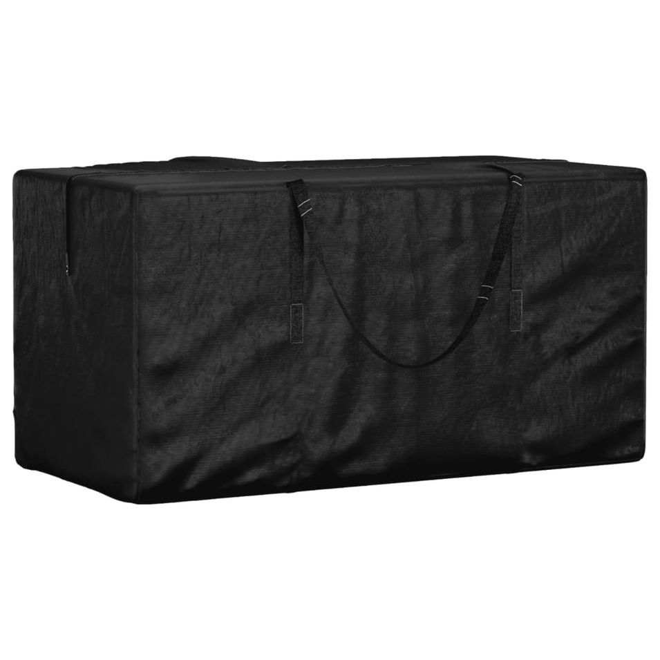 Sac de rangement pour coussins de jardin noir 150x75x75 cm PE - Photo n°1