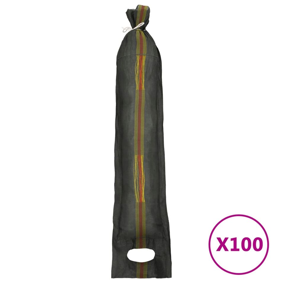 Sacs de sable 100 pcs vert foncé 103x25 cm PEHD - Photo n°1