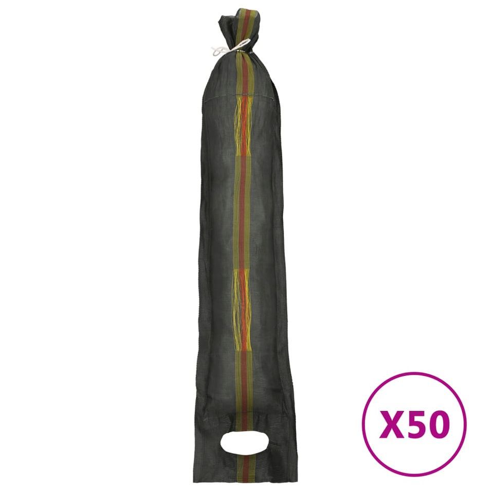 Sacs de sable 50 pcs vert foncé 103x25 cm PEHD - Photo n°1