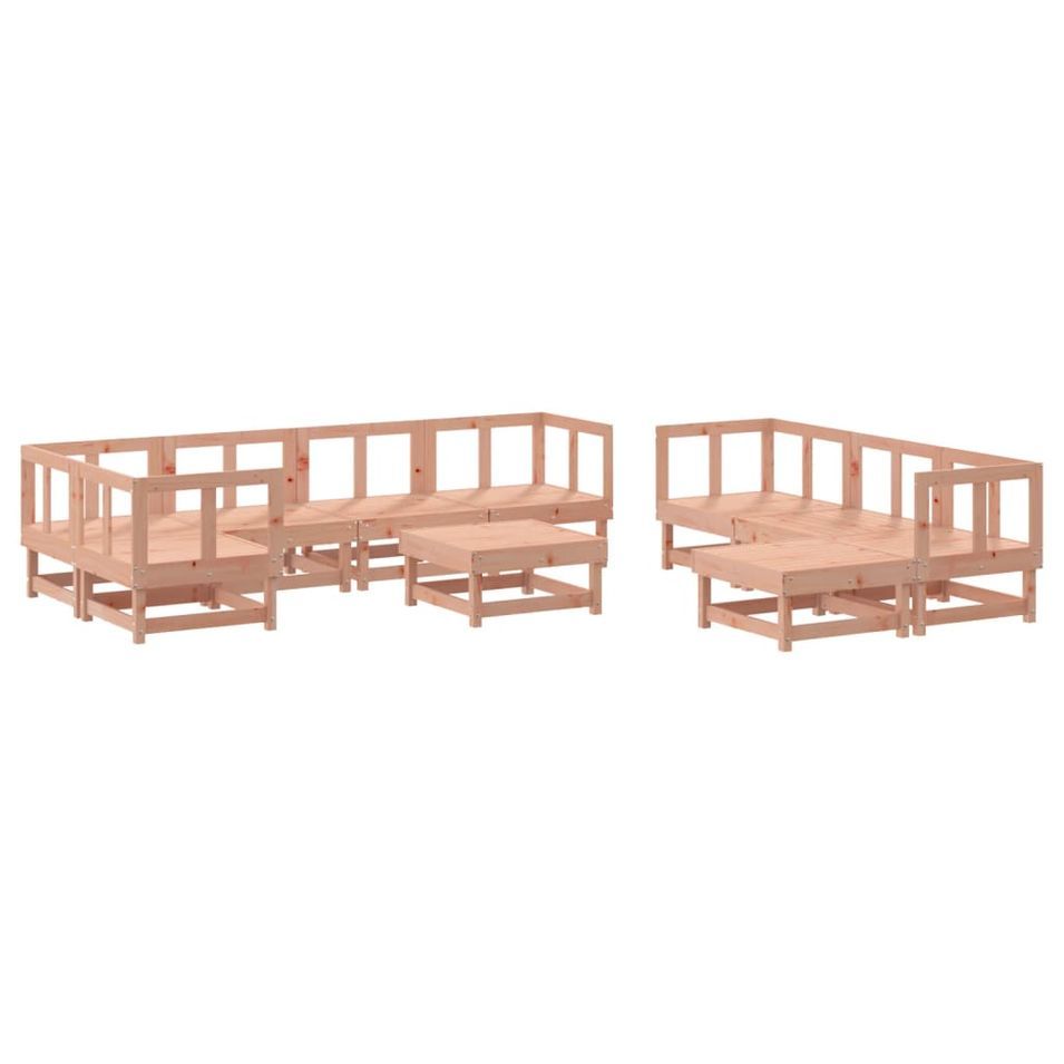 Salon de jardin 10 pcs bois massif douglas - Photo n°1