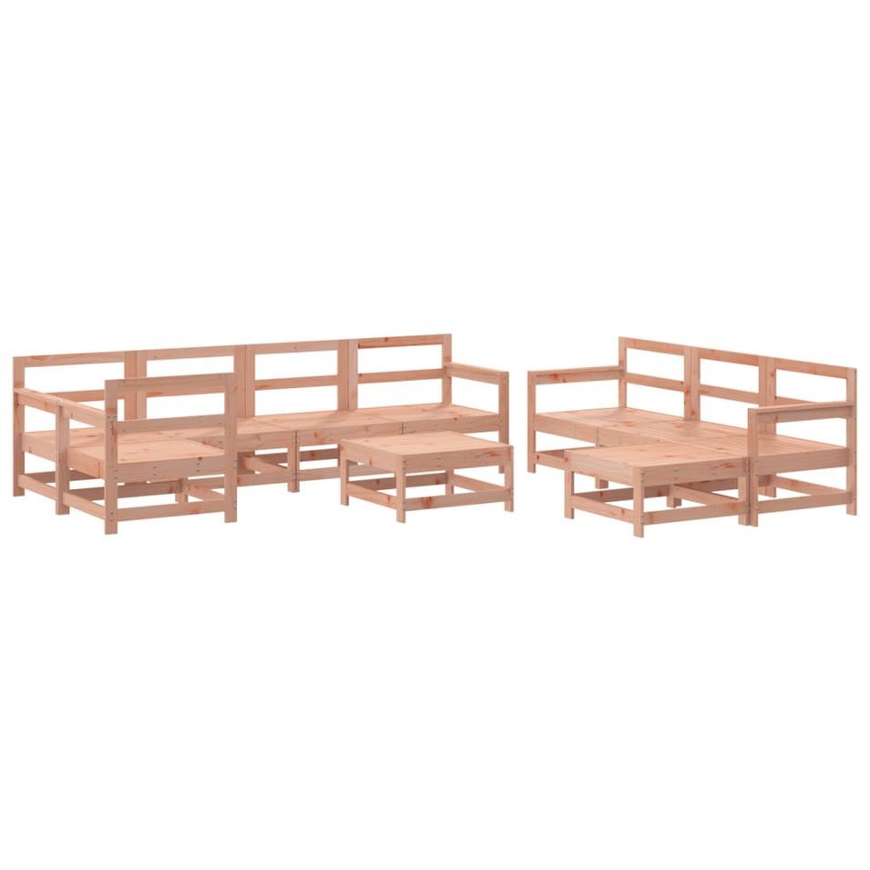 Salon de jardin 10 pcs bois massif douglas - Photo n°1
