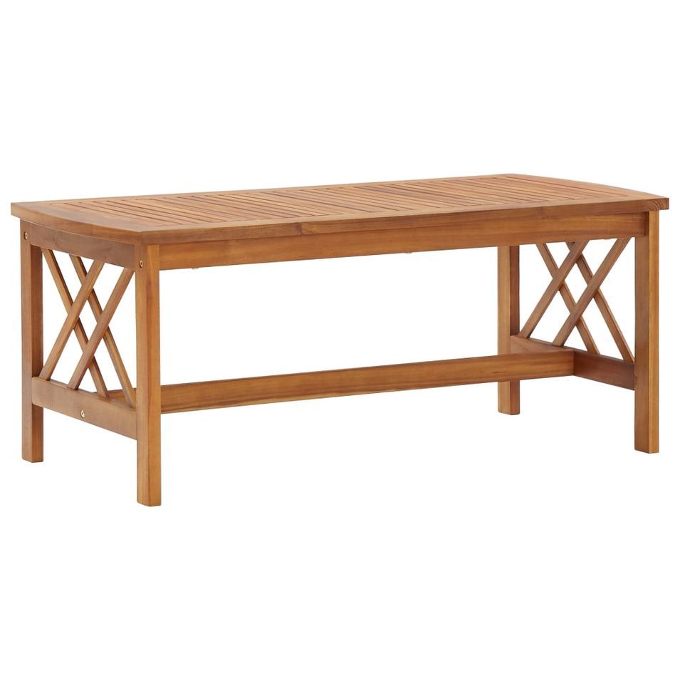 Salon de jardin 4 pcs avec coussins Bois d'acacia solide 13 - Photo n°3