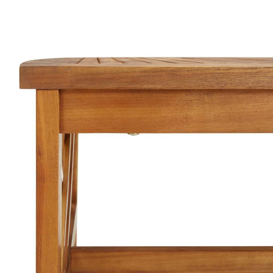 Salon de jardin 4 pcs avec coussins Bois d'acacia solide 13 - Photo n°4