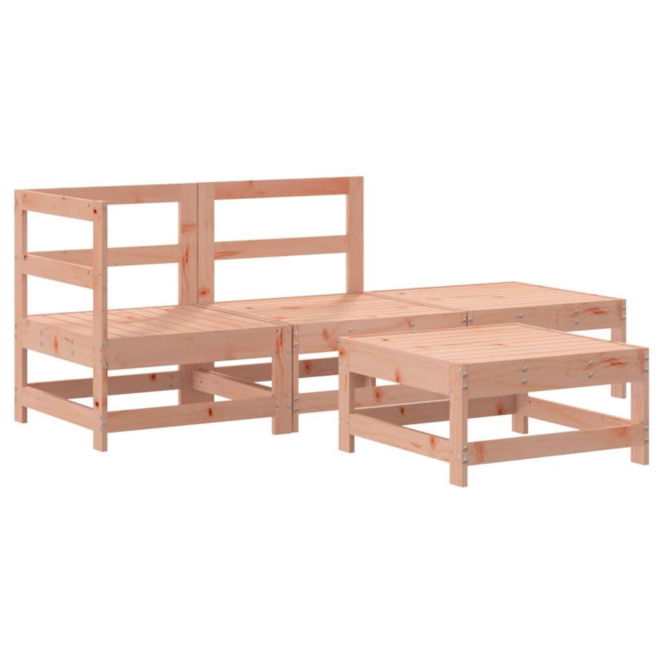 Salon de jardin 4 pcs bois massif douglas - Photo n°1