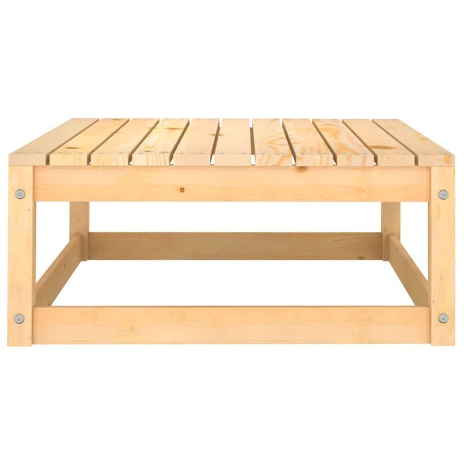 Salon de jardin 5 pcs avec coussins Bois de pin solide 11 - Photo n°9