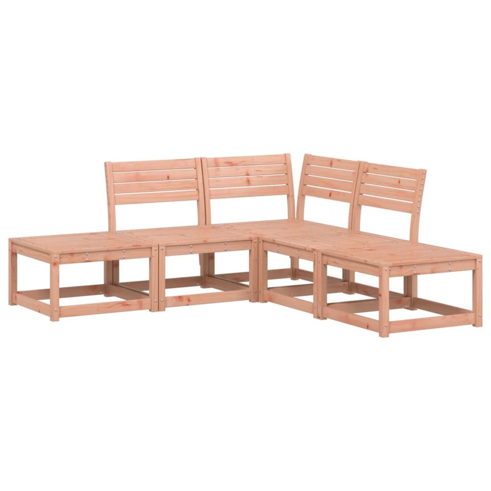 Salon de jardin 5 pcs bois massif de douglas - Photo n°1