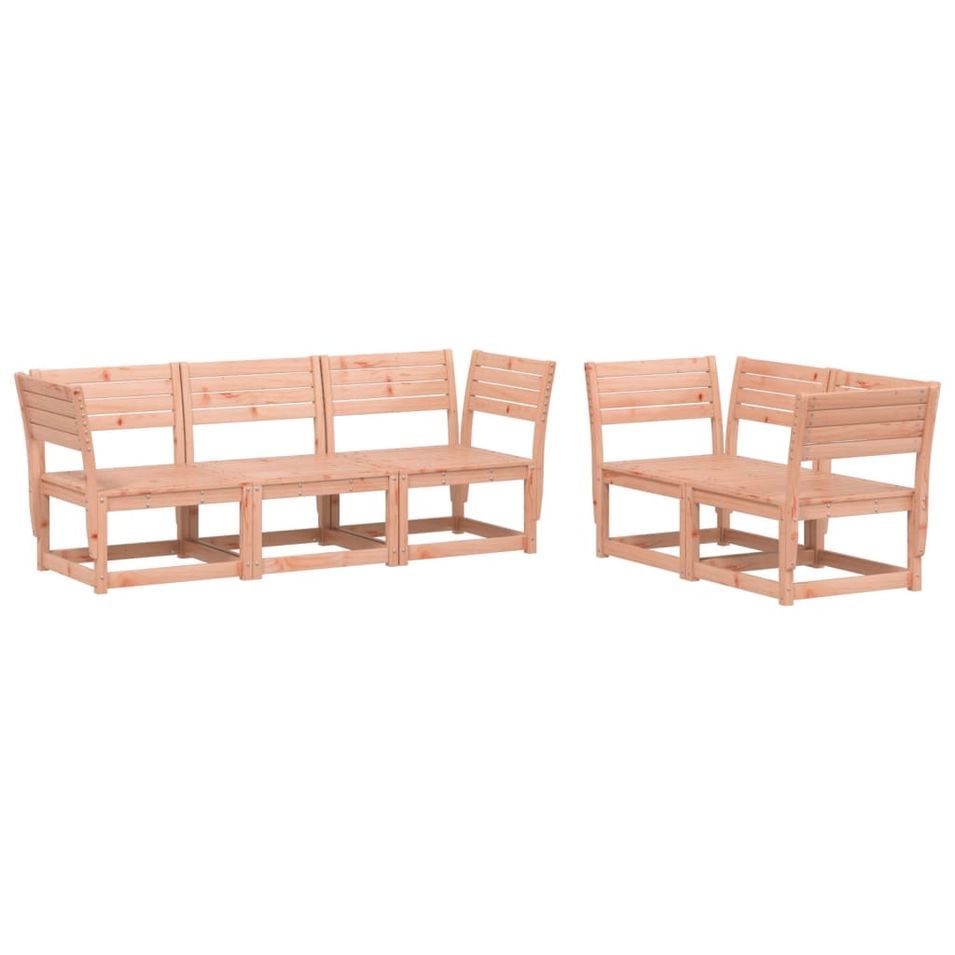Salon de jardin 5 pcs bois massif de douglas - Photo n°1