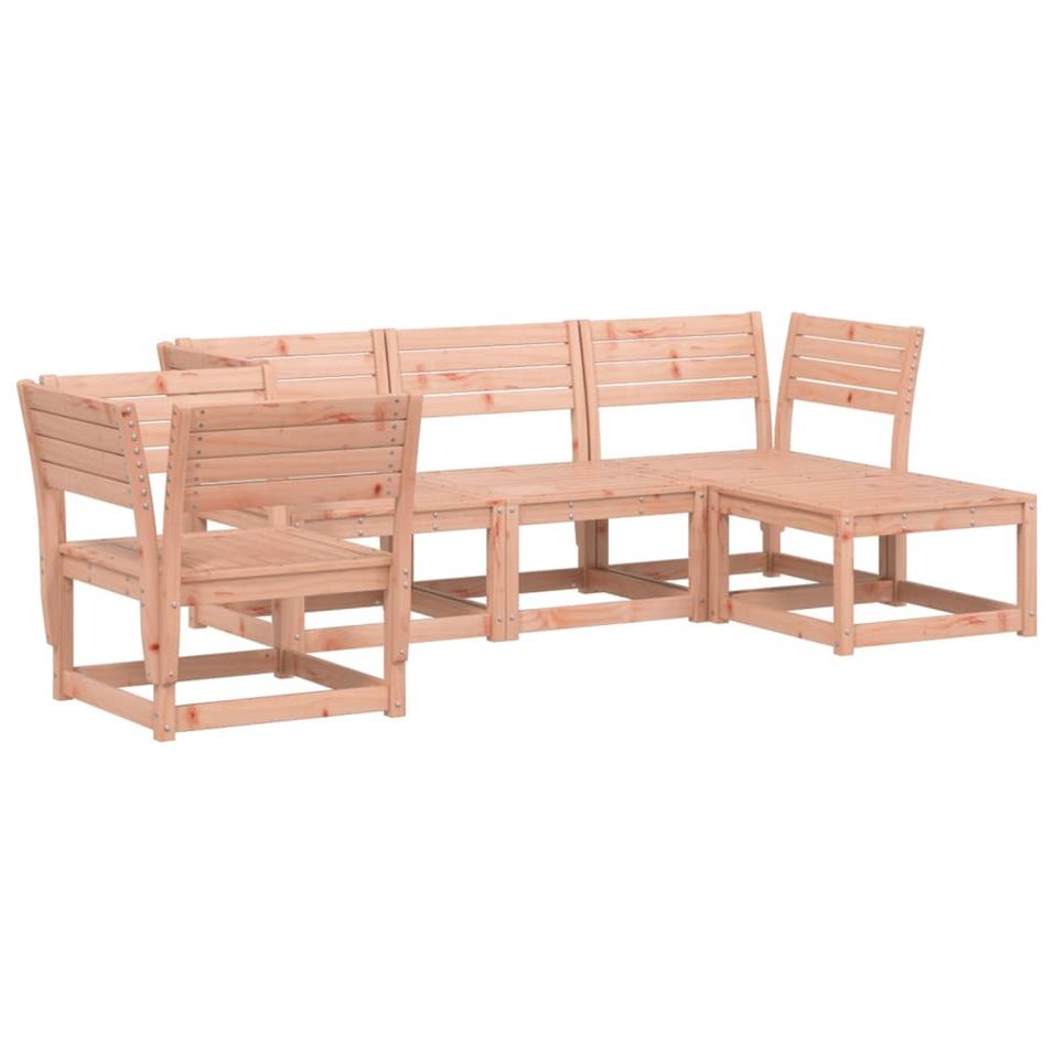Salon de jardin 5 pcs bois massif douglas - Photo n°1
