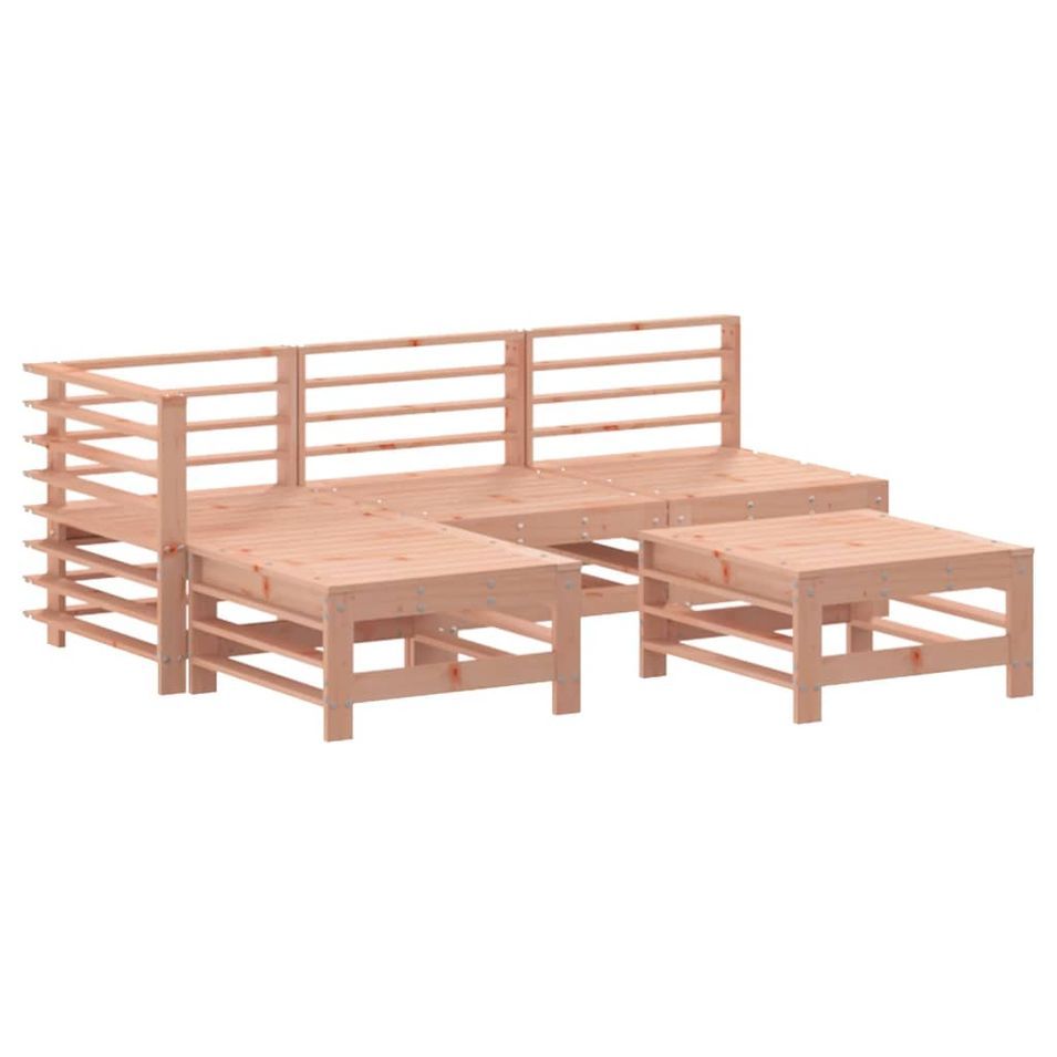 Salon de jardin 5 pcs bois massif douglas - Photo n°1