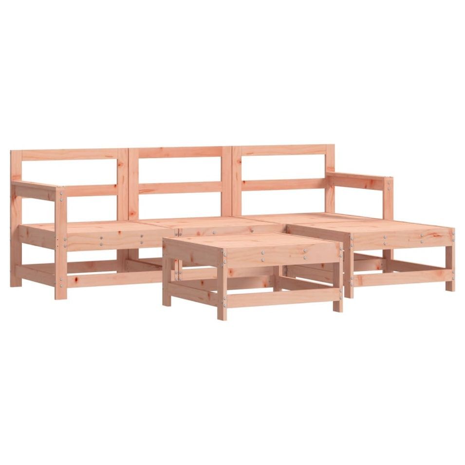 Salon de jardin 5 pcs bois massif douglas - Photo n°1