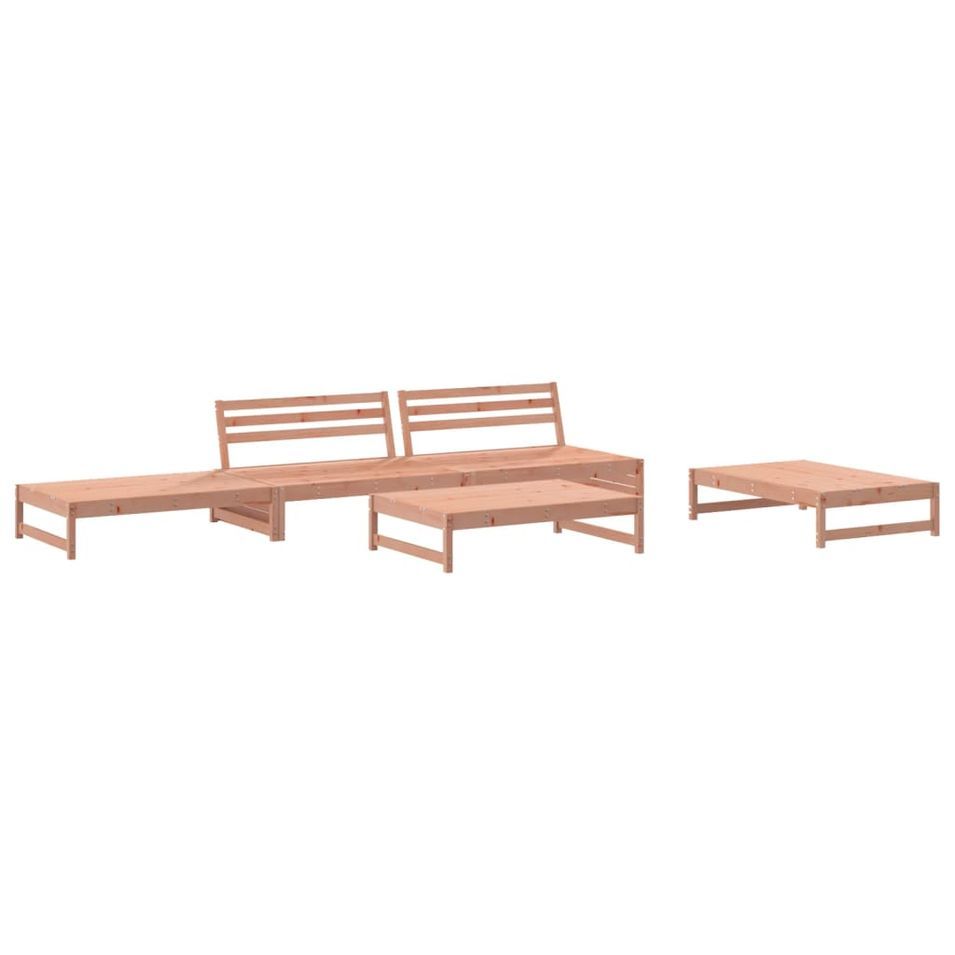 Salon de jardin 5 pcs bois massif douglas - Photo n°1