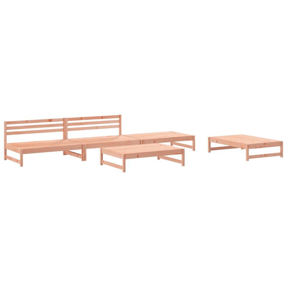Salon de jardin 5 pcs bois massif douglas - Photo n°1