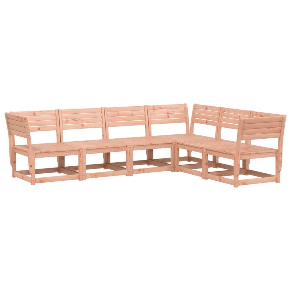 Salon de jardin 6 pcs bois massif douglas - Photo n°1