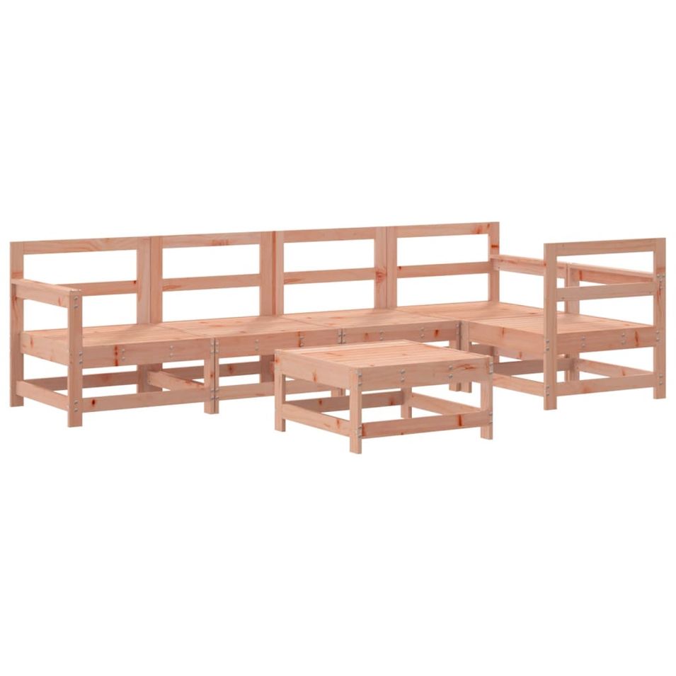 Salon de jardin 6 pcs bois massif douglas - Photo n°1
