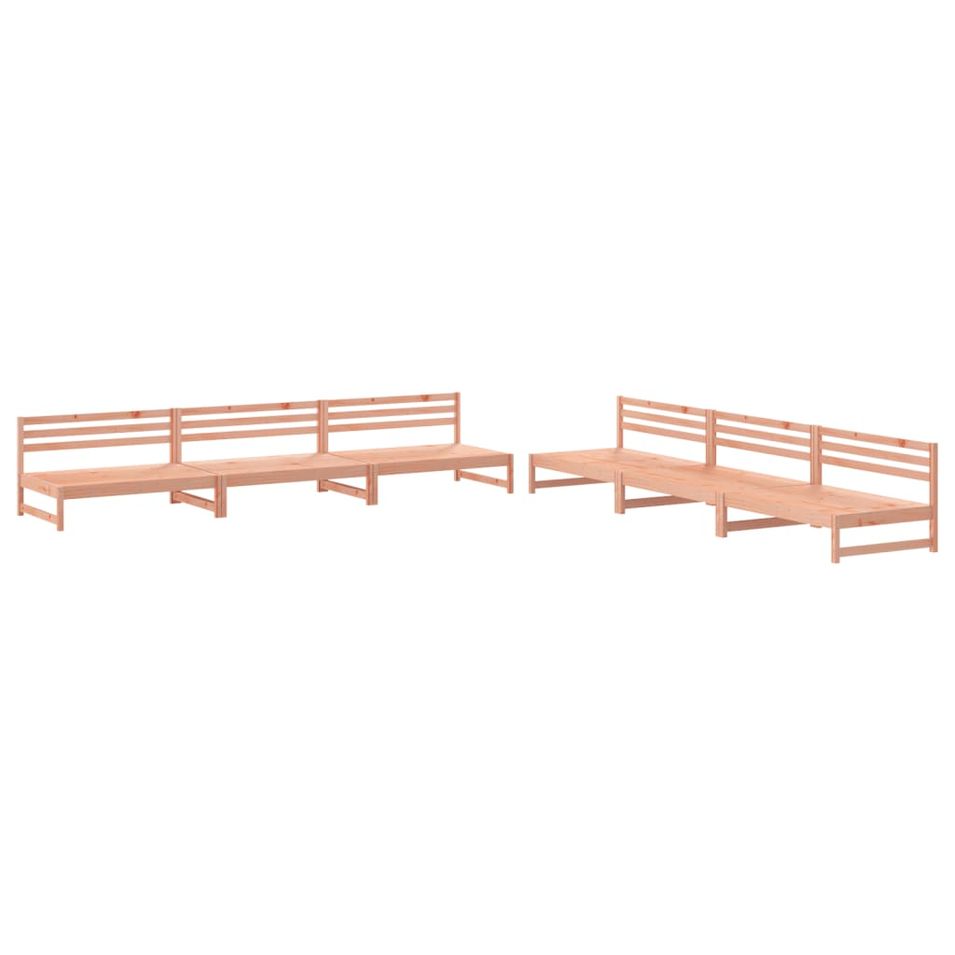 Salon de jardin 6 pcs bois massif douglas - Photo n°1