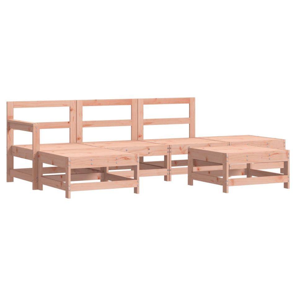 Salon de jardin 6 pcs bois massif douglas - Photo n°1