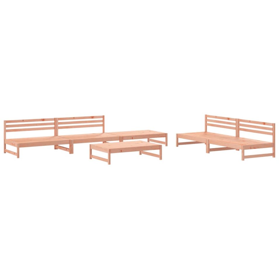 Salon de jardin 6 pcs bois massif douglas - Photo n°1