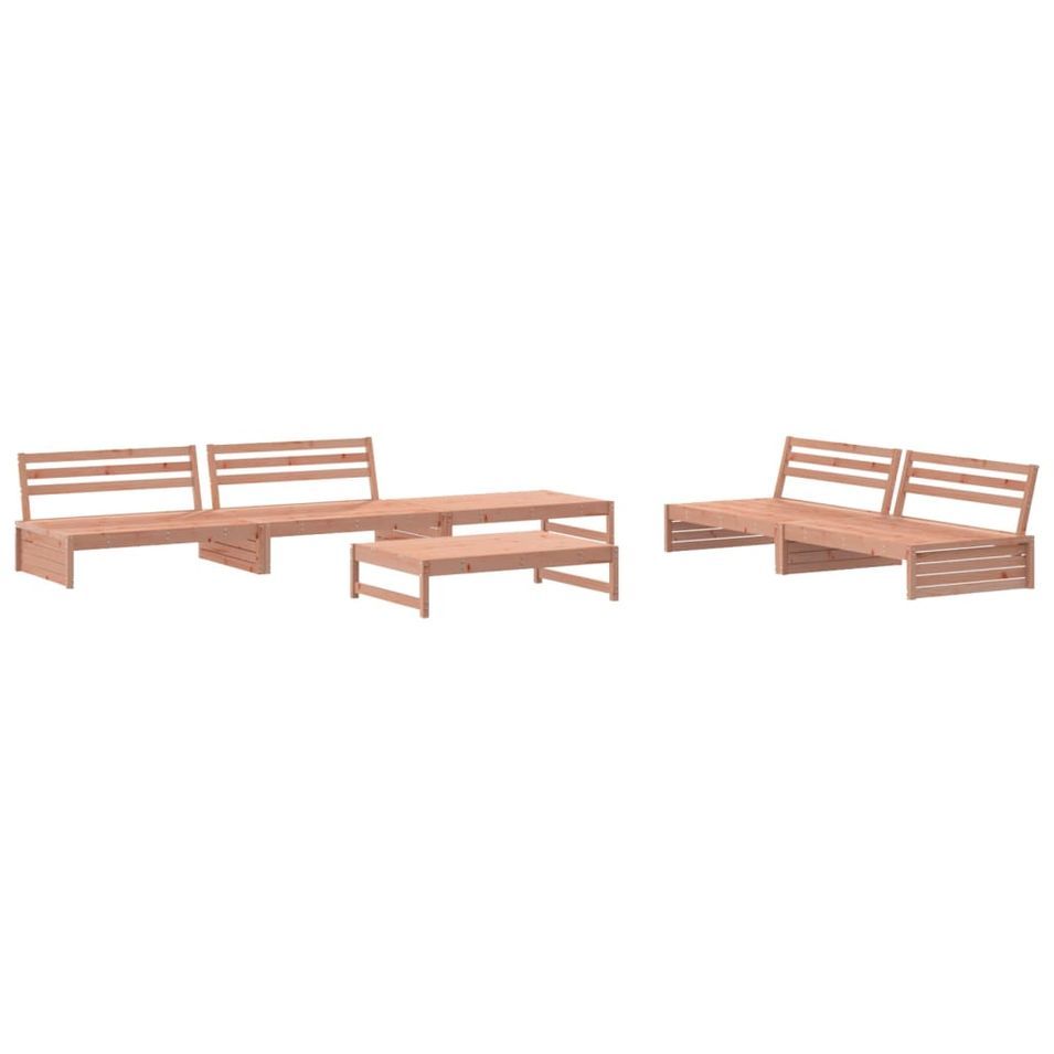 Salon de jardin 6 pcs bois massif douglas - Photo n°1