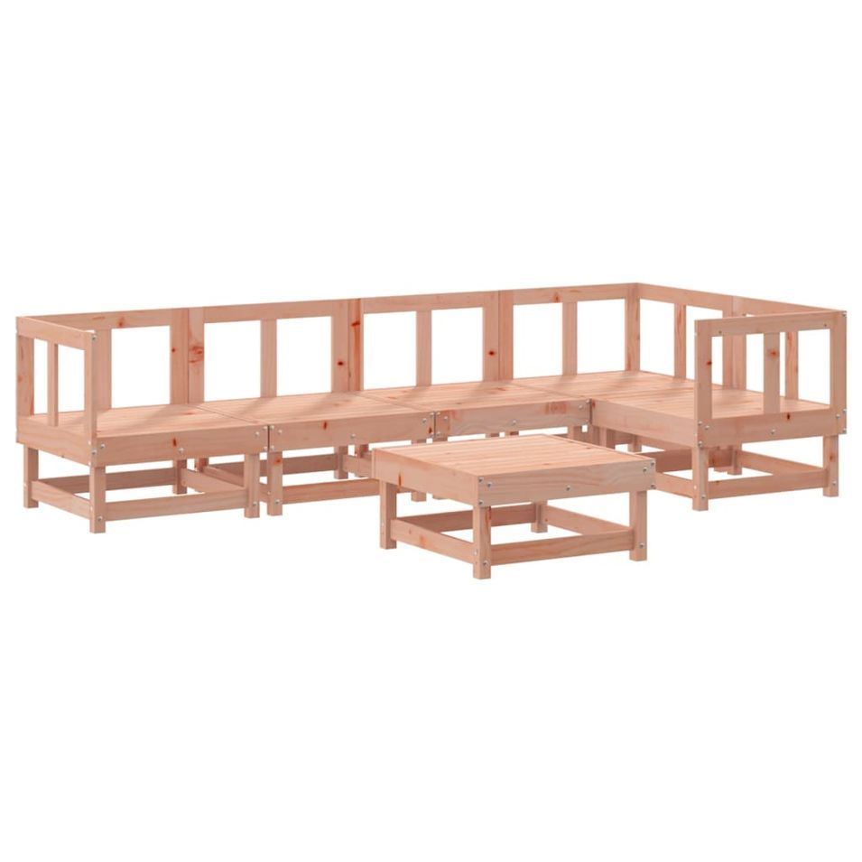 Salon de jardin 6 pcs bois massif douglas - Photo n°1