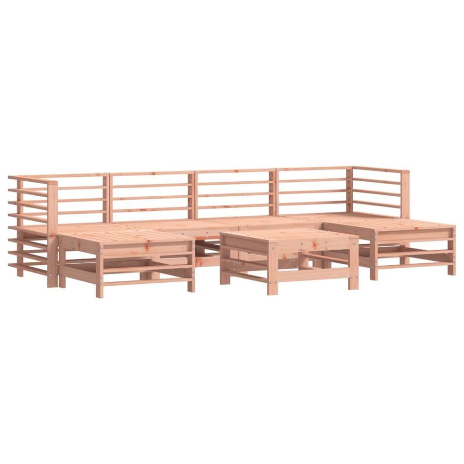 Salon de jardin 7 pcs bois massif douglas - Photo n°1