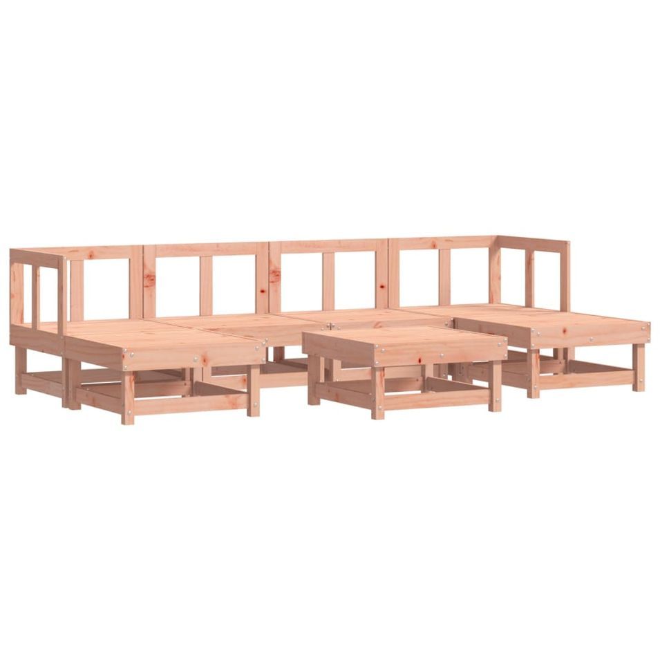 Salon de jardin 7 pcs bois massif douglas - Photo n°1