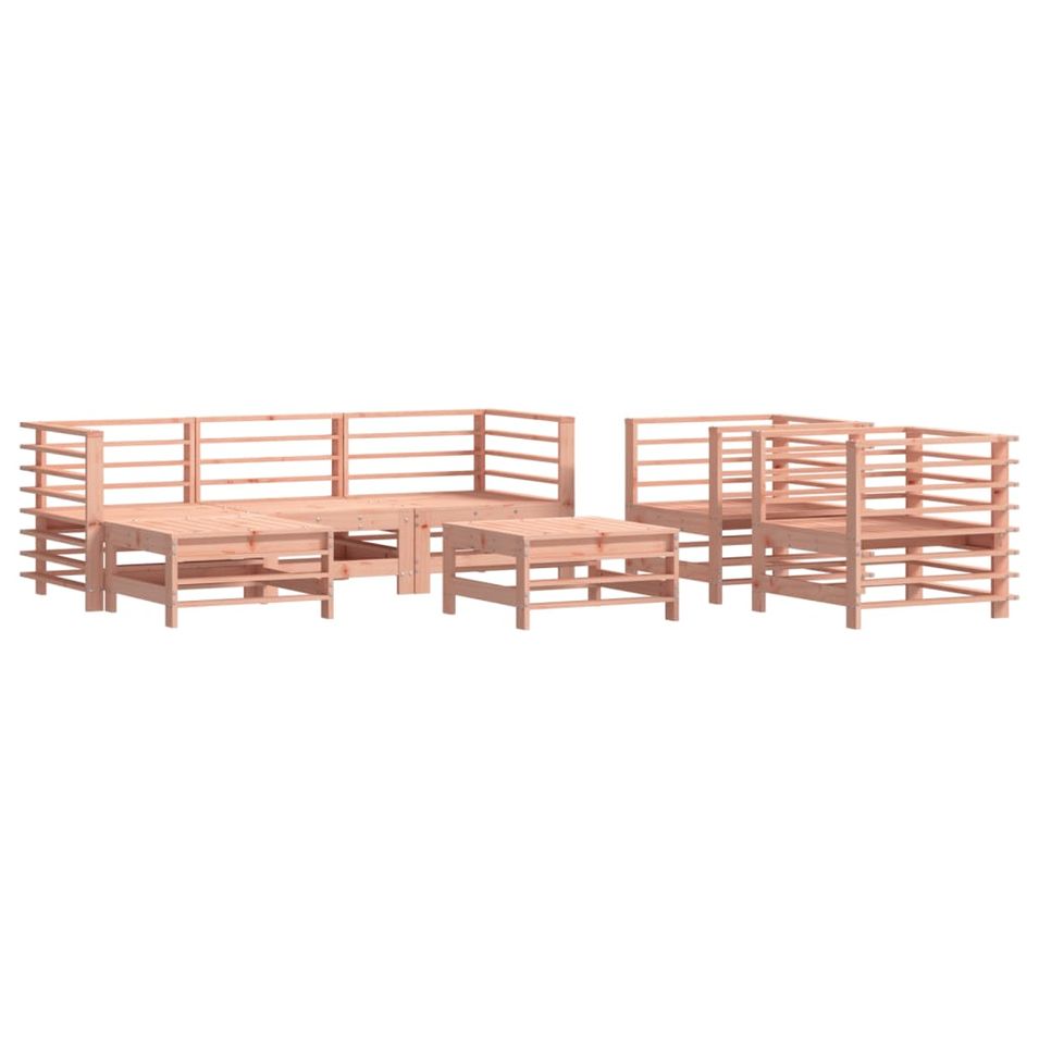 Salon de jardin 7 pcs bois massif douglas - Photo n°1