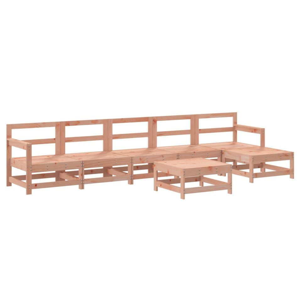 Salon de jardin 7 pcs bois massif douglas - Photo n°1