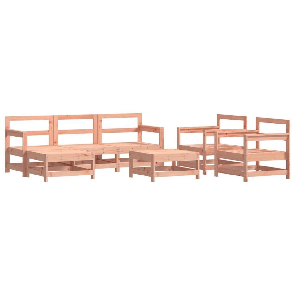 Salon de jardin 7 pcs bois massif douglas - Photo n°1