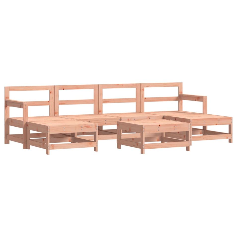 Salon de jardin 7 pcs bois massif douglas - Photo n°1