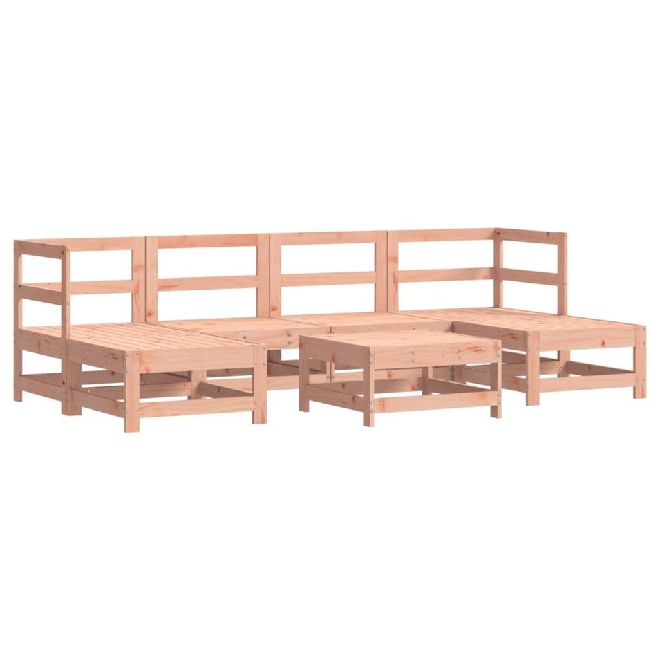 Salon de jardin 7 pcs bois massif douglas - Photo n°1