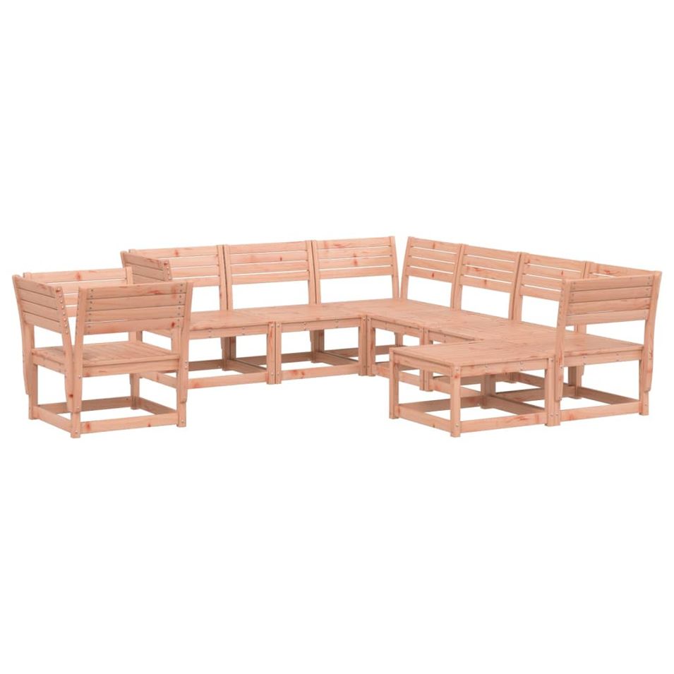 Salon de jardin 8 pcs bois massif douglas - Photo n°1
