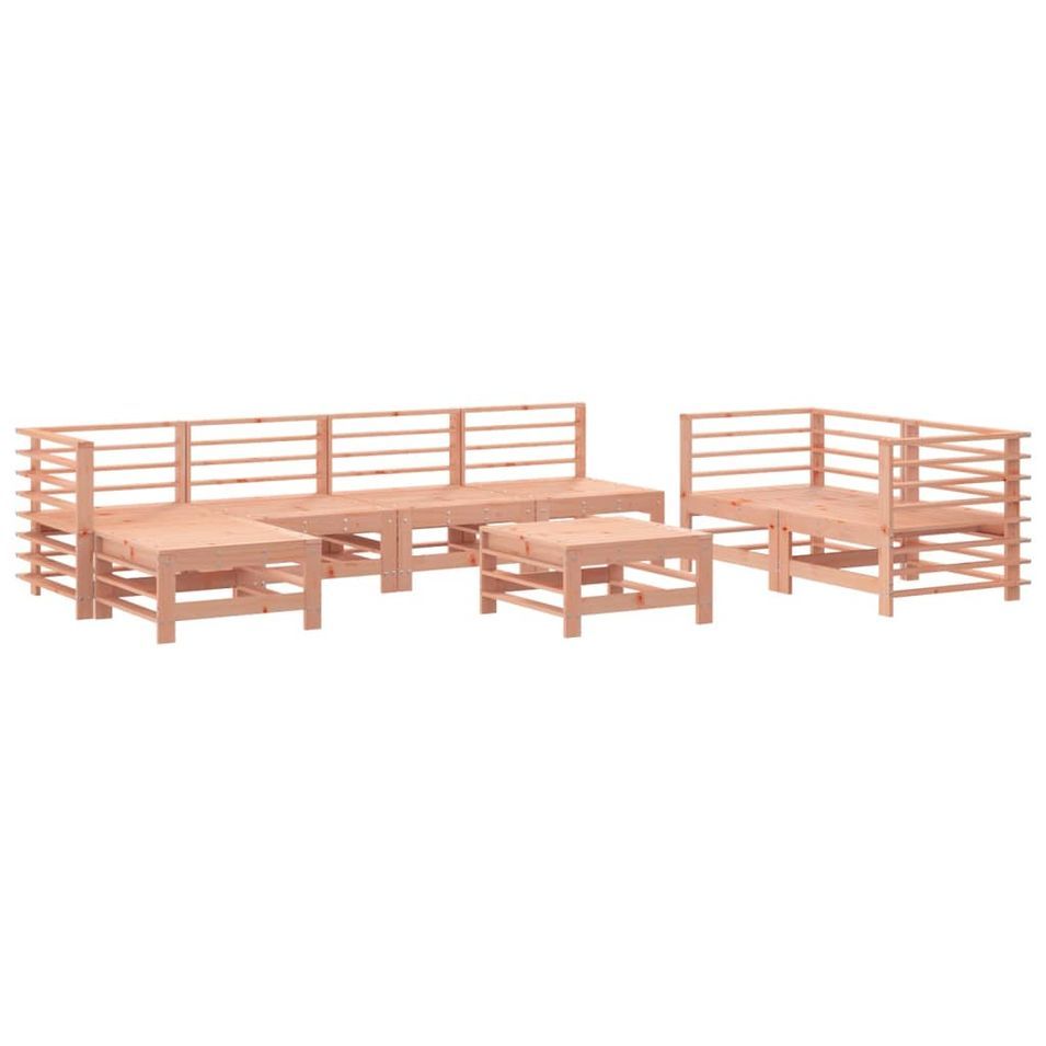 Salon de jardin 8 pcs bois massif douglas - Photo n°1