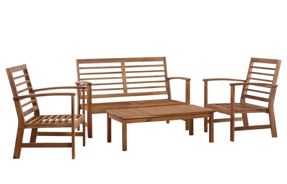 Salon de jardin bois d'acacia Jarda 4 piéces - Photo n°1