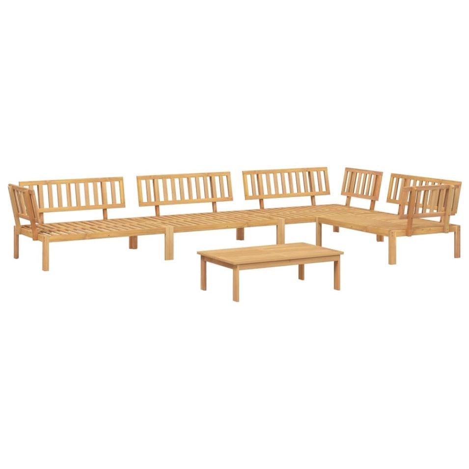 Salon palette de jardin 5 pcs bois d'acacia massif - Photo n°1