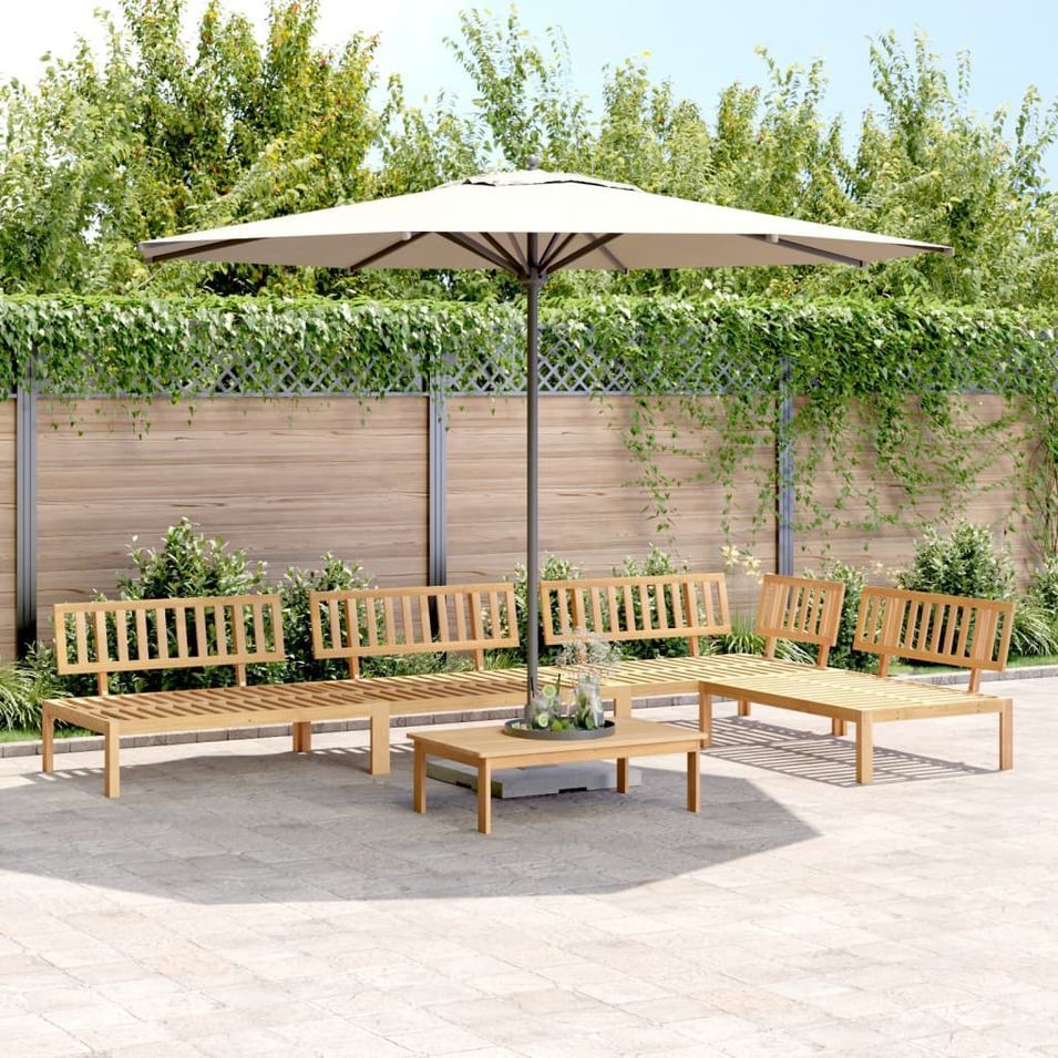 Salon palette de jardin 5 pcs bois d'acacia massif - Photo n°1