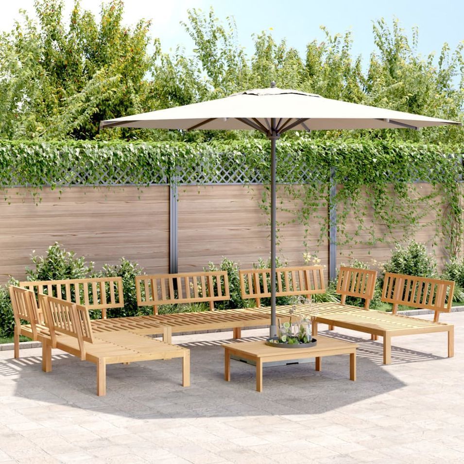 Salon palette de jardin 6 pcs bois d'acacia massif - Photo n°1