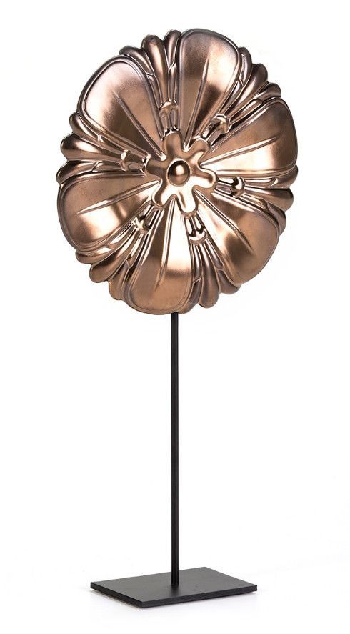 Sculpture céramique brun et métal noir Ceroc - Photo n°1