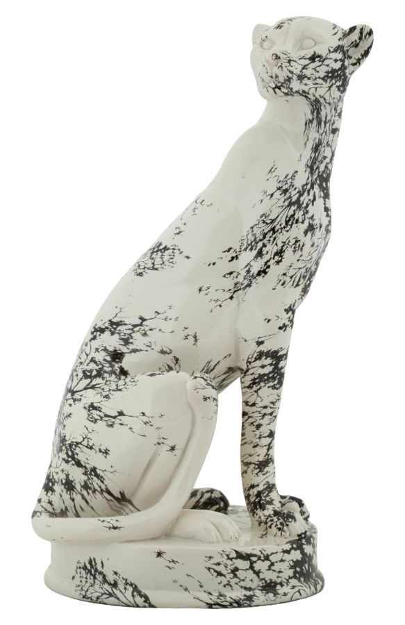 Sculpture de léopard de style oriental 25 x 20 x 42 cm - Photo n°1