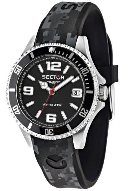 Sector 230 Marine - Stainless Steel - Silicon - Quartz - 39 Mm - Wr: 10 Atm - Movement: Miyota 2115 R3251161029 - Photo n°1