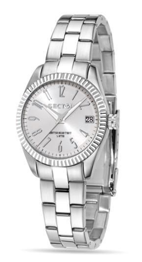 Sector 240 R3253579518 - Movement: Quartz - Date - Case: Stainless Steel - 31.5x38 Mm - Strap: Stainless Steel - Glass: Mineral - Water Resistant: 50 Meters - Photo n°1