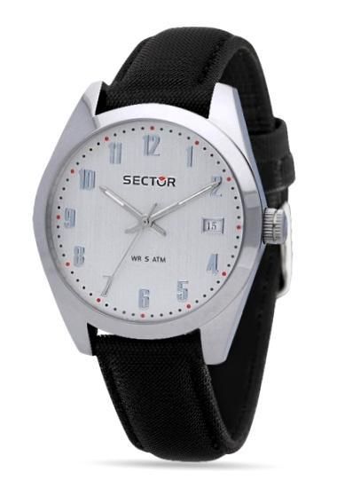 Sector 245 R3251486001 - Movement: Quartz - Date - Case: Stainless Steel - Strap: Leather/cuoio - Water Resistant: 100 Meters - Photo n°1