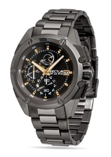 Sector 950 R3273981004 - Movement: Quartz - Chronograph - Case: Stainless Steel - 43x53 Mm - Strap: Leather/cuoio - Glass: Mineral - Water Resistant: 100 Meters - Photo n°1